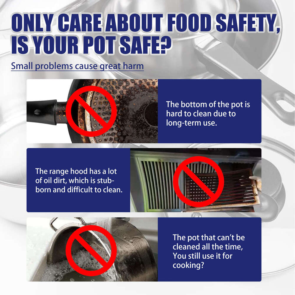 Jue-Fish Stainless Steel Cleaning Paste Kitchen Stain Remover for Rust on Pots and Pans, Stove Burnt Residue Cleaner S260130