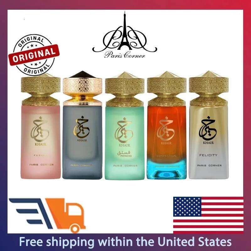 PARIS CORNER Khair Series Eau de Parfum Spray 100ml Original Lasting Floral Fruity Perfume Pheromones Men's Cologne Gift H260130