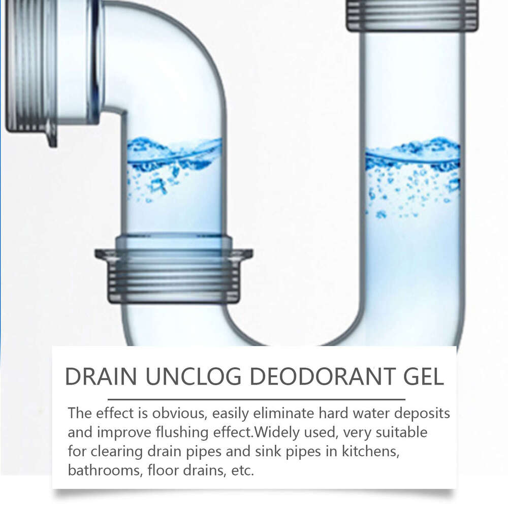 Jue-Fish Drain Cleaner Deodorizing Gel for Kitchen and Bathroom Drains, Pipe Cleaning, Stain Removal, Odor Removal S260130
