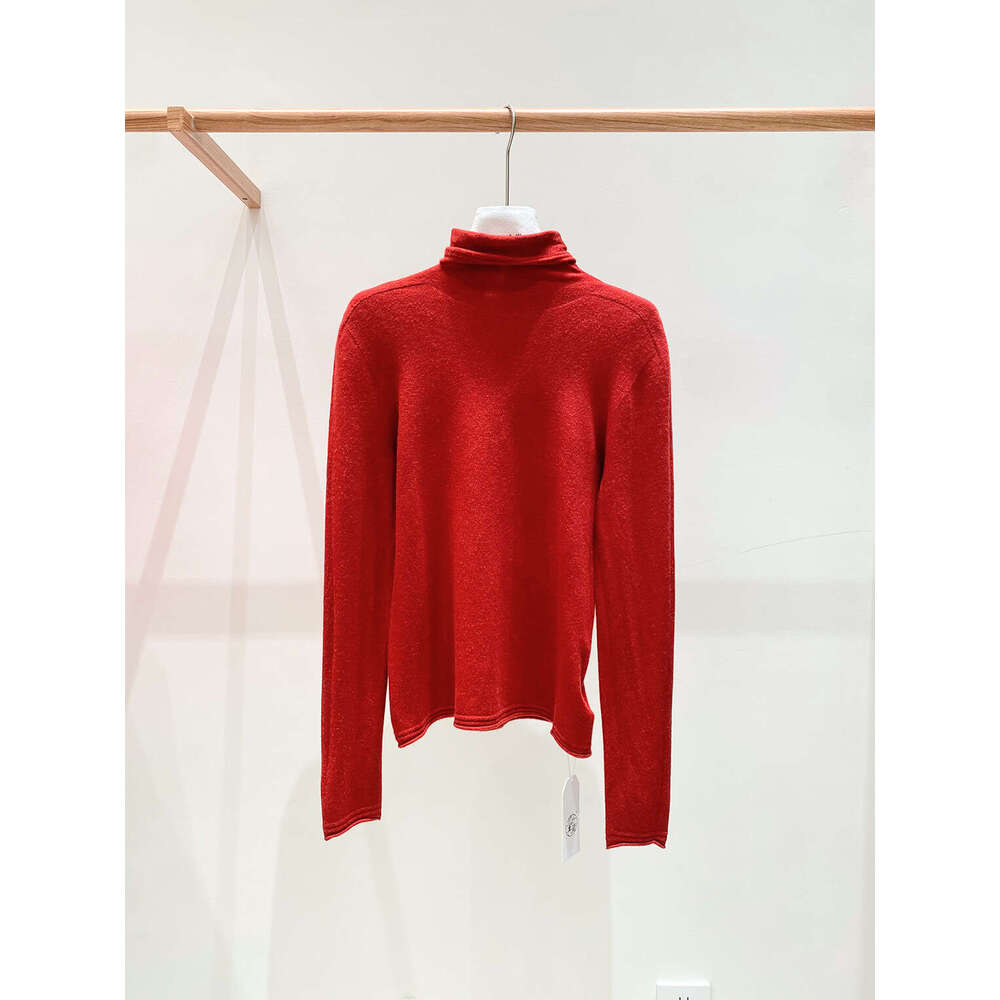 Zhihetang Autumn Winter New Soft Wool Turtleneck Push Collar Base Knit Sweater Versatile Top For Women LEEGO LENS