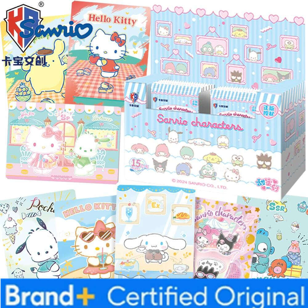 Sanrio Genuine KABAO Collection Anime Star Family Cartoon Character Creative Peripheral Crystal Cards Fans Xmas Toys Gifts H260130