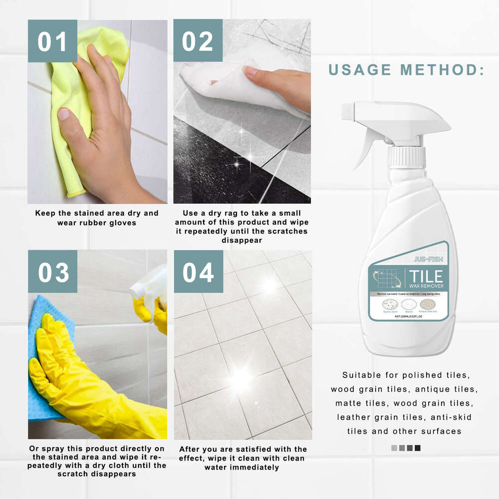 Jue-Fish Ceramic Stone Crystal Coating Agent Kitchen Quartz Tile Cleaning Stain Repair Scratch Cleaner S260130