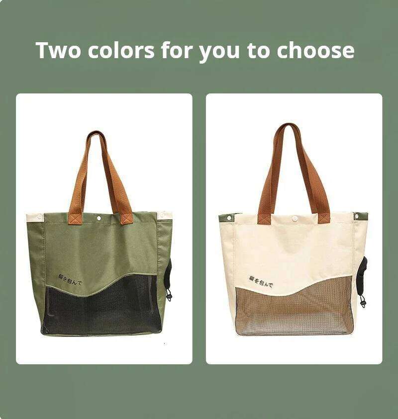 Breathable Carrier Bag Handheld Shoulder Tote Small Medium Dogs Cats Oxford Canvas Portable Outdoor Travel Pack Pet Supplies 26H0129