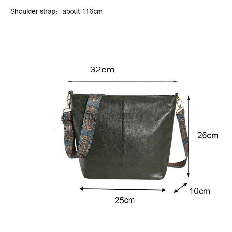Retreo Bucket For Women Luxury Shoulder High QualityCrossbody Large Capacity Messenger Bag Handbag Totes Z260130