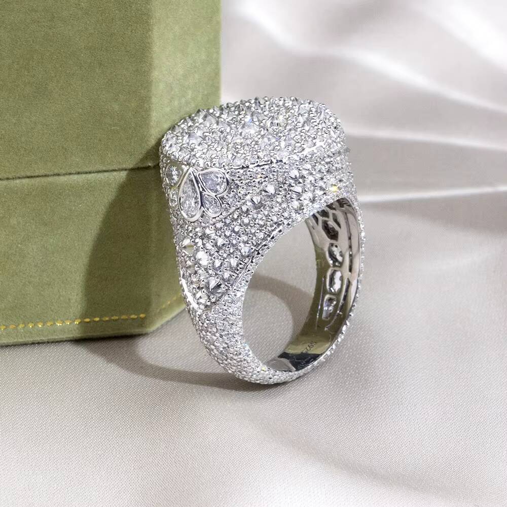 Messi Jewelry MSR-1894 Custom Fine Ring Jewelry Luxury Ring S925 Lab Grown Diamond Ring