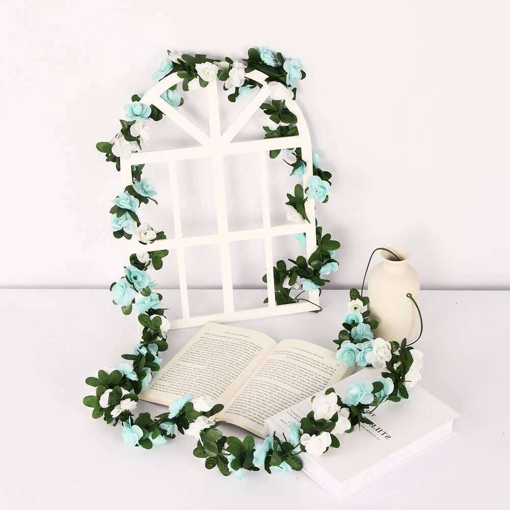 Artificial Flowers Vine 45/69pcs Head Rose Fake Flower Home Room Decor DIY Wedding Decoration Wall 1pc Hanging Garland Plants W260130