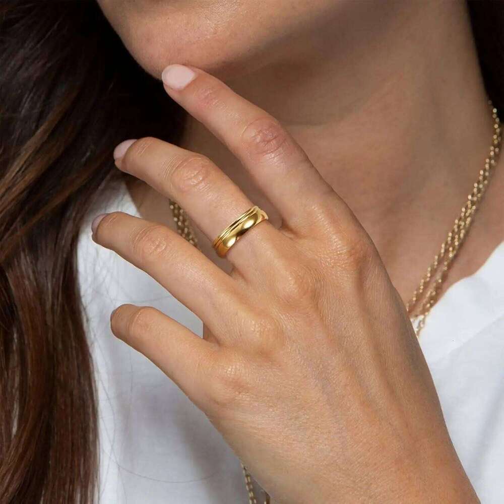 14K Gold Plated for Women Men Stacking Rings Thin Simple Plain Pinky Thumb Statement Band Ring Comfort Fit 3Pcs 1mm 3mm XJ260130