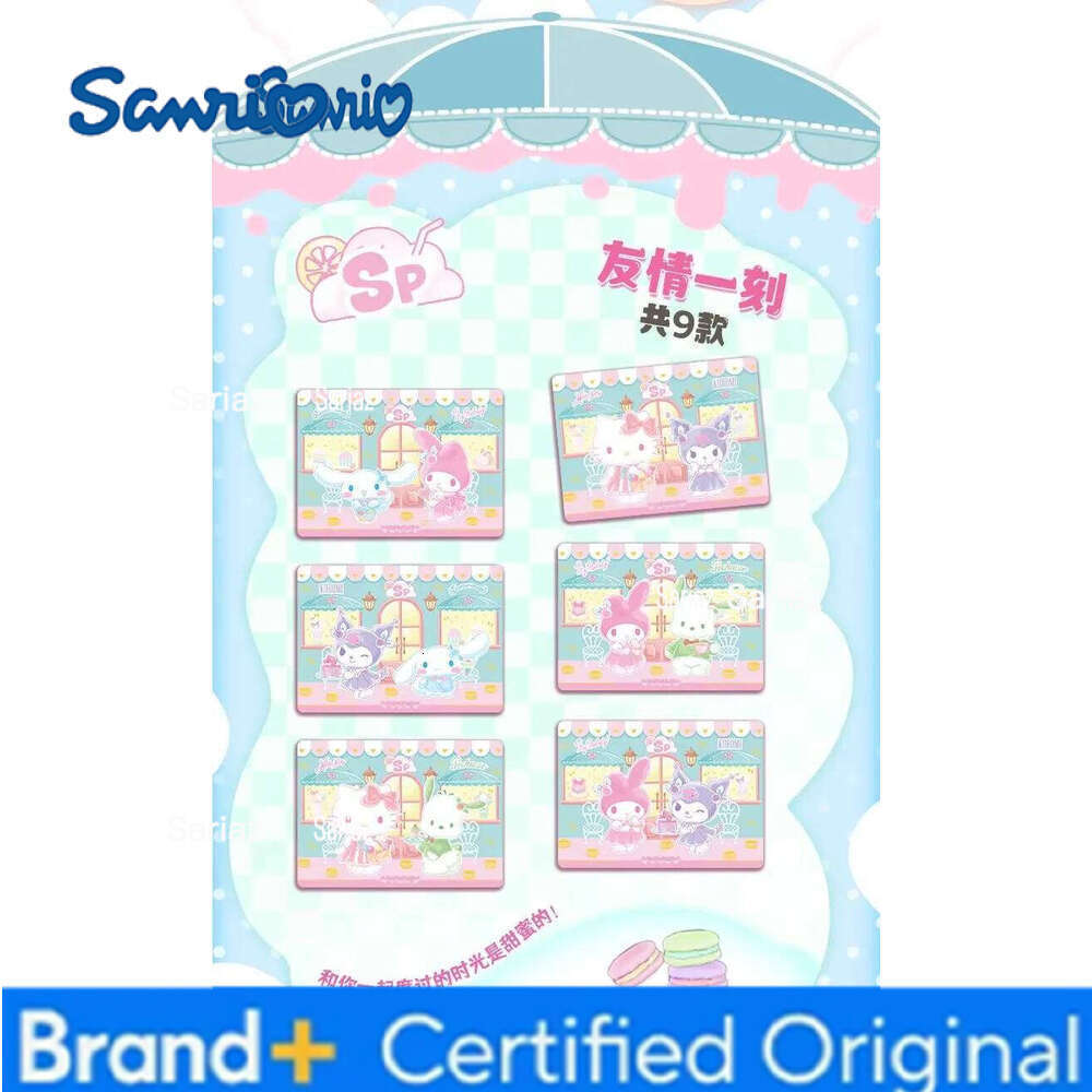 Sanrio New In Stock Mymelody Kuromi Sweet Moment Crystal Series 1 Collectible Card Blind Box Perfect Gift For Girls On Festivals H2601301