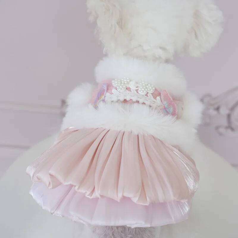 Flannel Rabbit Butterfly Tang Dress Princess New Year Small Medium Dog Coat Puppy Clothes Chinese Style Pet Skirt H260129