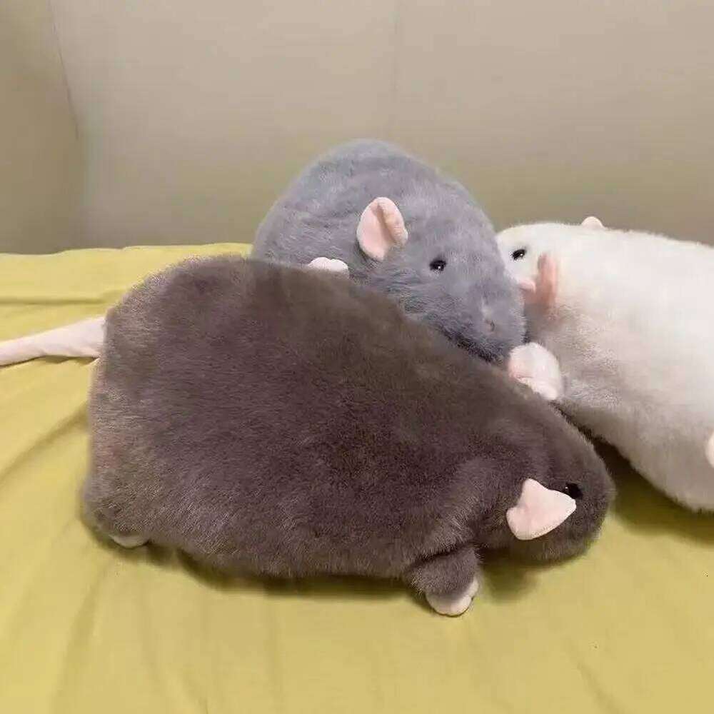 Cute 30cm Mouse Cartoon Oversized Flower Branch Rat Doll Soft Plush Animal Figure Kids Gift Birthday Toys & Hobbies Y260128