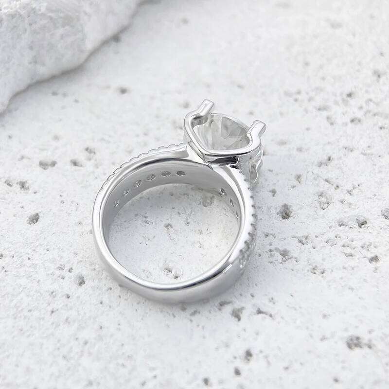 NeeTim 2ct 3ct 5ct D VVS1 Moissanite Wedding Ring For Women 925 Sterling Silver Band Lab Diamond Bands Engagement Rings XJ260130