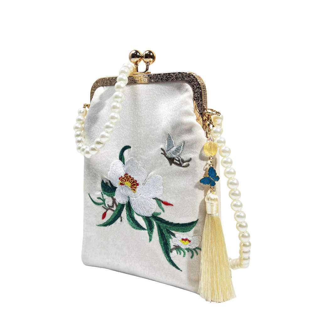 Single Shoulder Crossbody Ancient Matching Cheongsam Bag New Embroidery Chinese Style Finished Gold Clasp Handbag For Women MASA