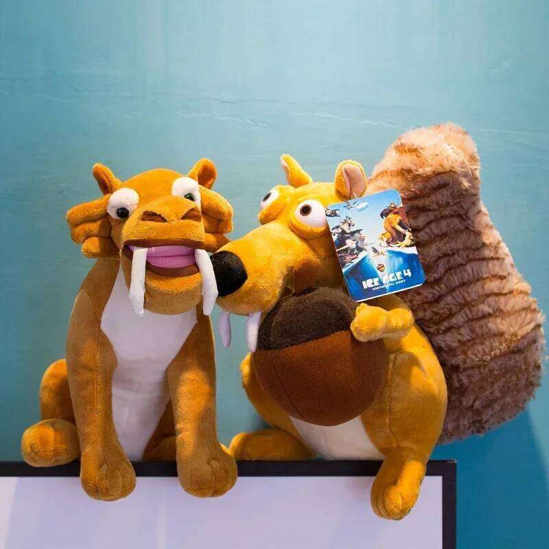 Ice Age Plush Toy Squirrel Mammoth Elephant Swordtooth Tiger Doll Soft Stuffed Animal Sleeping Pillow Gifts for Kids and Girls Y260128