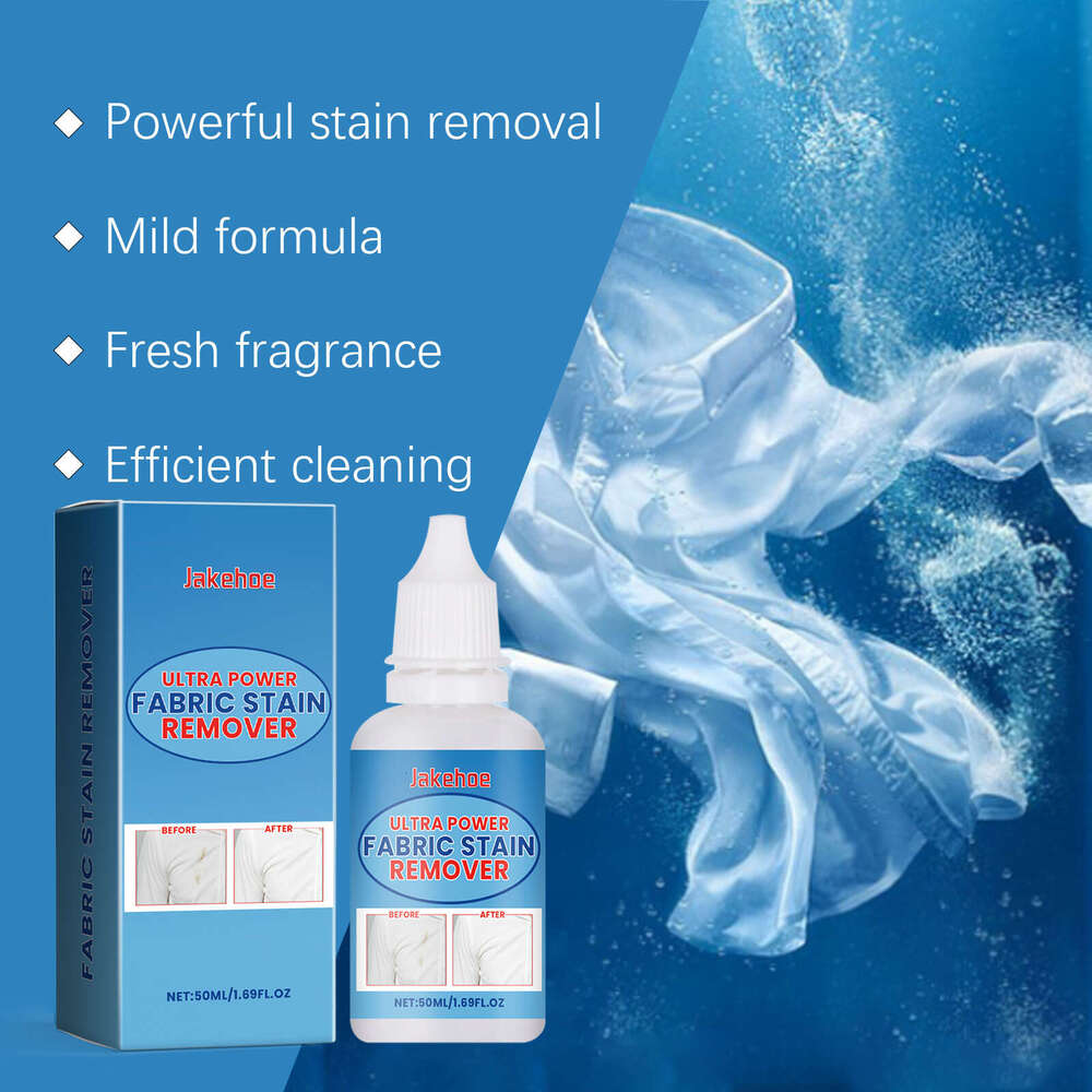 JAKEHOE All-in-One Fabric Stain Remover Gentle Cleaning for Clothes Removes Oil and Stubborn Stains S260130
