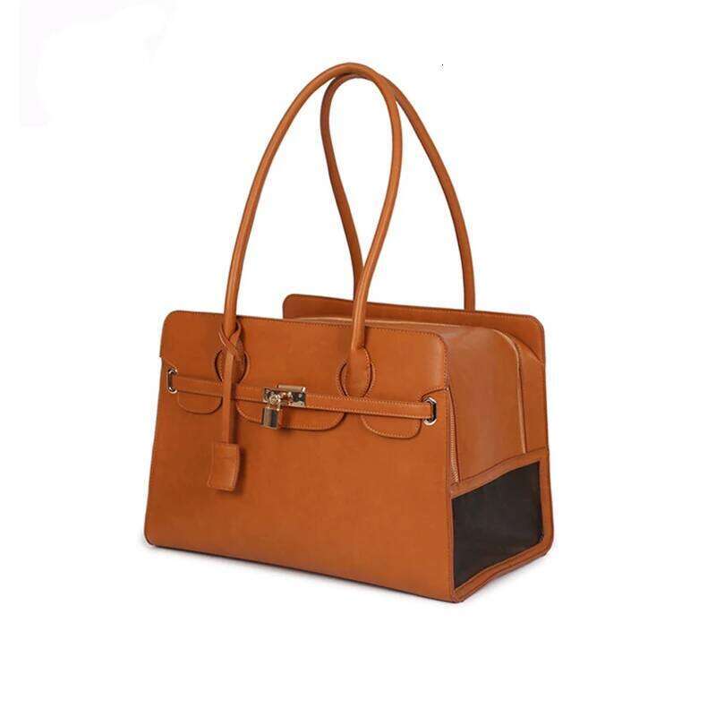 Travel Pet Cat Bags Breathable Waterproof Leather Small Dog Outdoor Shoulder Bag Folding Cats Carrying Handbag 26H0130