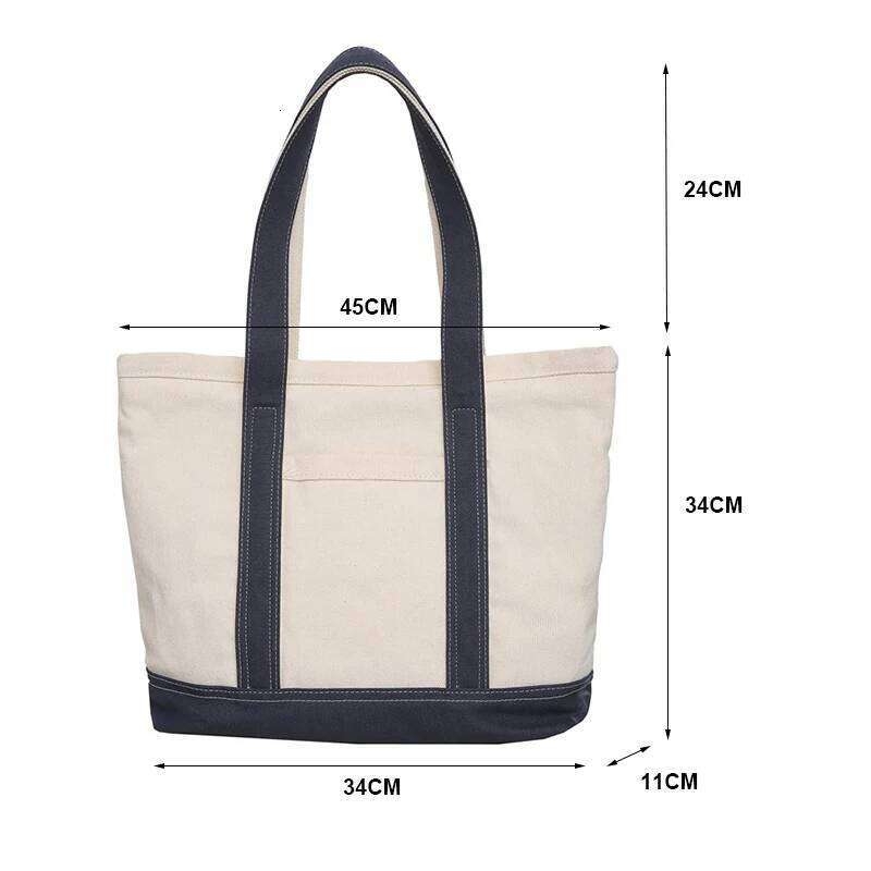 Tiptoegirls Big Square Shopping Handbag New Fashion Panelled Women Shoulder High Quality Cotton Canvas Lady Casual Totes Bag Z260130