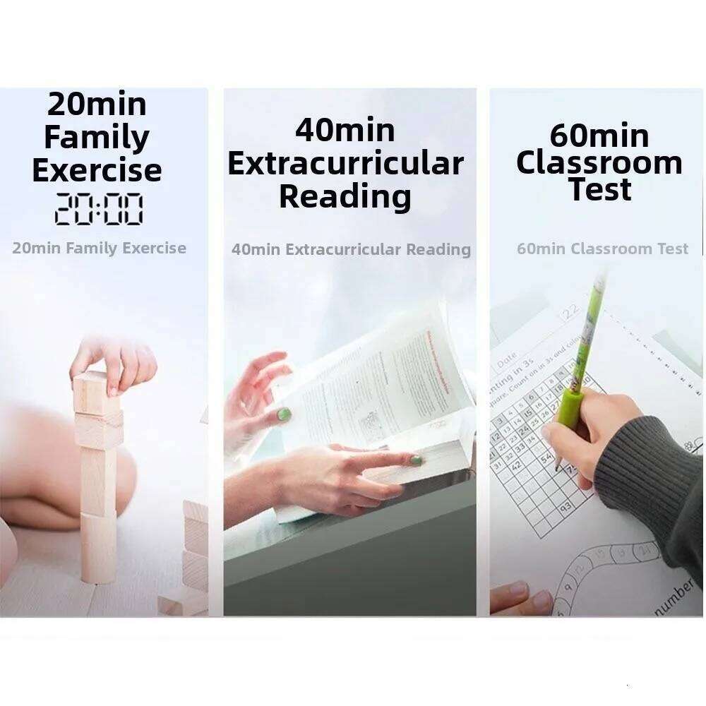 With Puppy Alarm LED Display Large Volume Children's Night Light Timer USB Rechargeable Cute Bedside Clock W260130