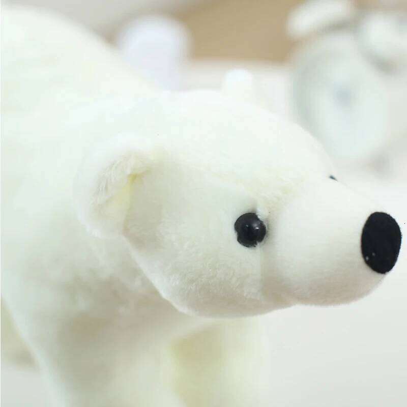 20/25/35/45cm Super Lovely Polar Family Stuffed Plush Placating Toy Pure White Bear Soft Fabric Doll Gift for Children Y260128