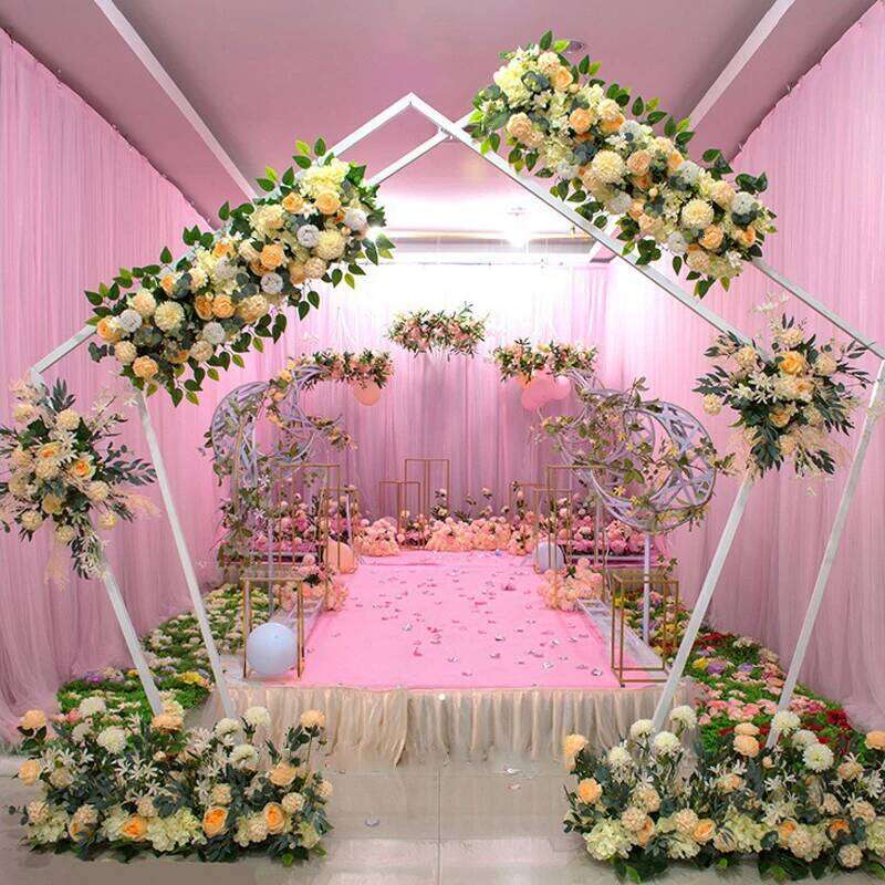 50/100CM Silk Peonies Rose Artificial Floral Row Decor Marriage Iron Arch Backdrop DIY Wedding Flower Wall Arrangement Supplies W260130