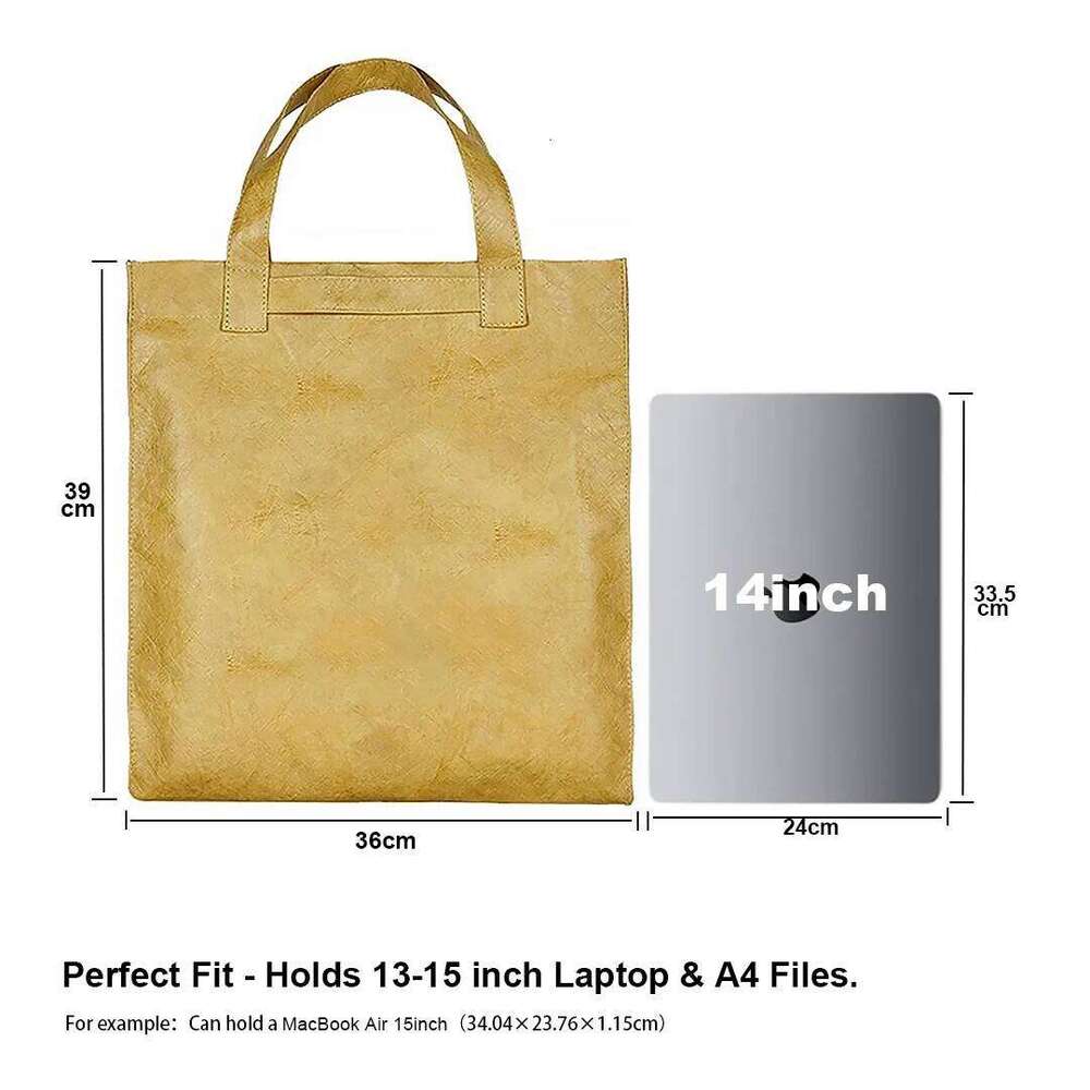 Waterproof Lightweight Tote Bag for Women Men, Eco-Friendly Commuter Work Office Handbag, 15inch Laptop Bag, Shopping Bags Z260130