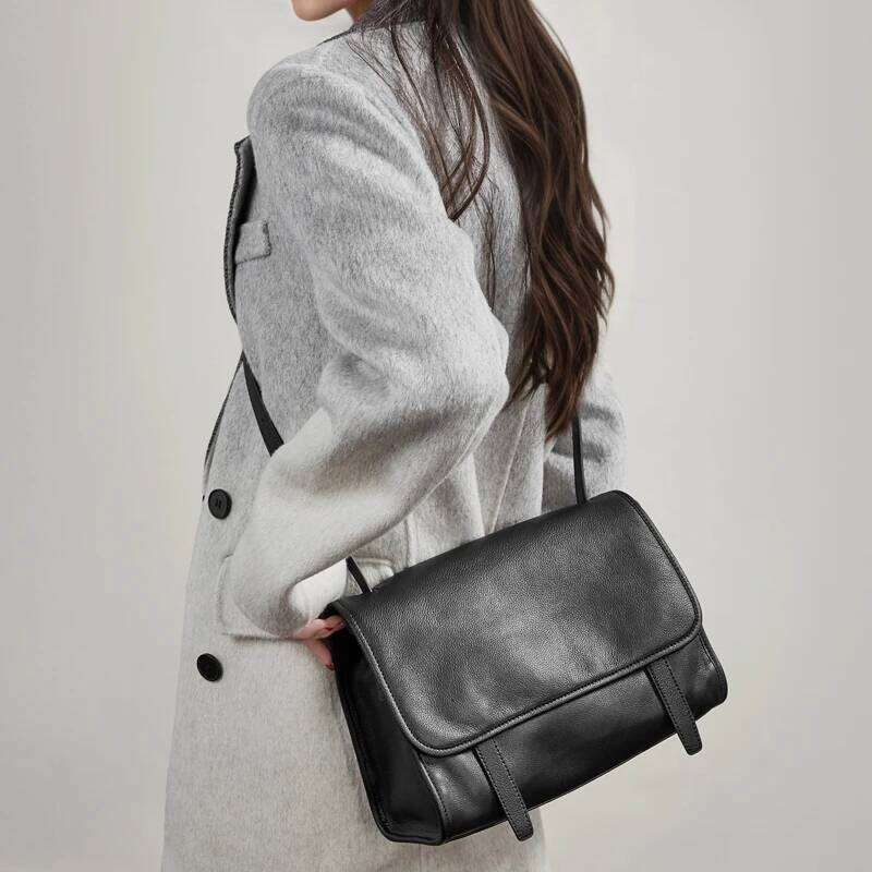 Burminsa Cowhide Genuine Leather Satchel Side Shoulder Bags For Women 2025 Luxury Designer Messenger Totes Work Ladies Handbags