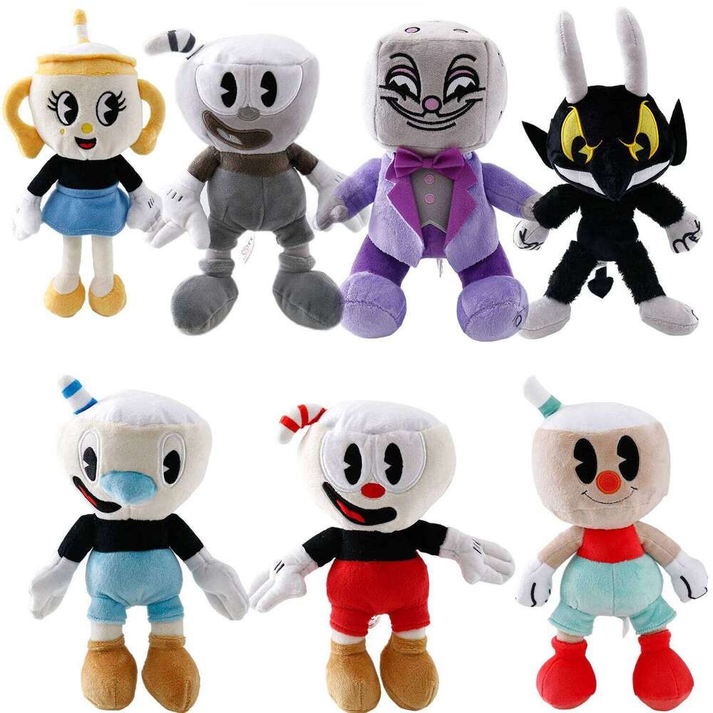 25cm Adventure Game Cuphead Toy Mugman The Devil Legendary Chalice Plush Dolls Toys for Children Gifts Christmas present Y260128