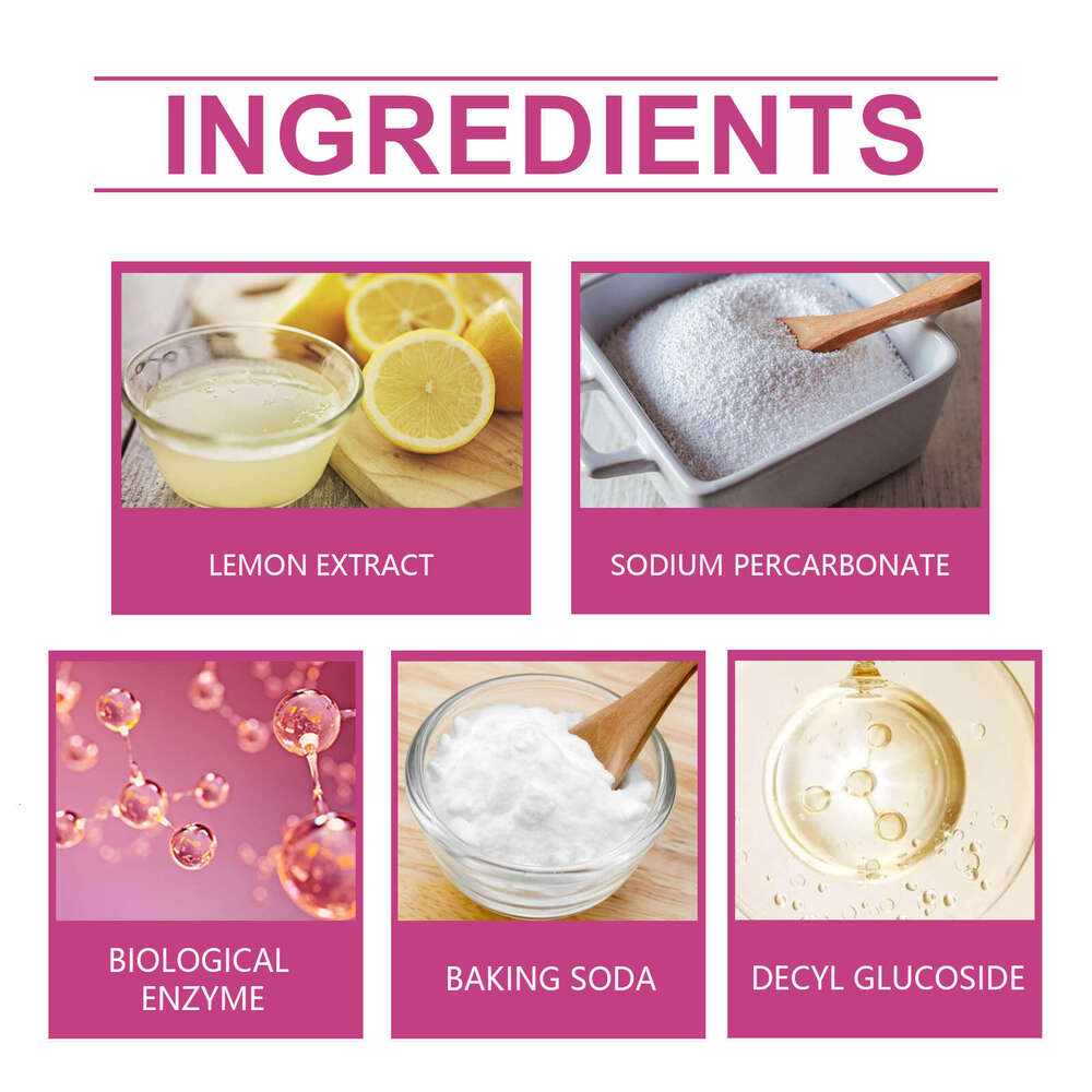 JAKEHOE Effervescent Tablets Biological Enzyme Explosive Salt Household Clothes Stain Removal Fragrance Cleaning S260130