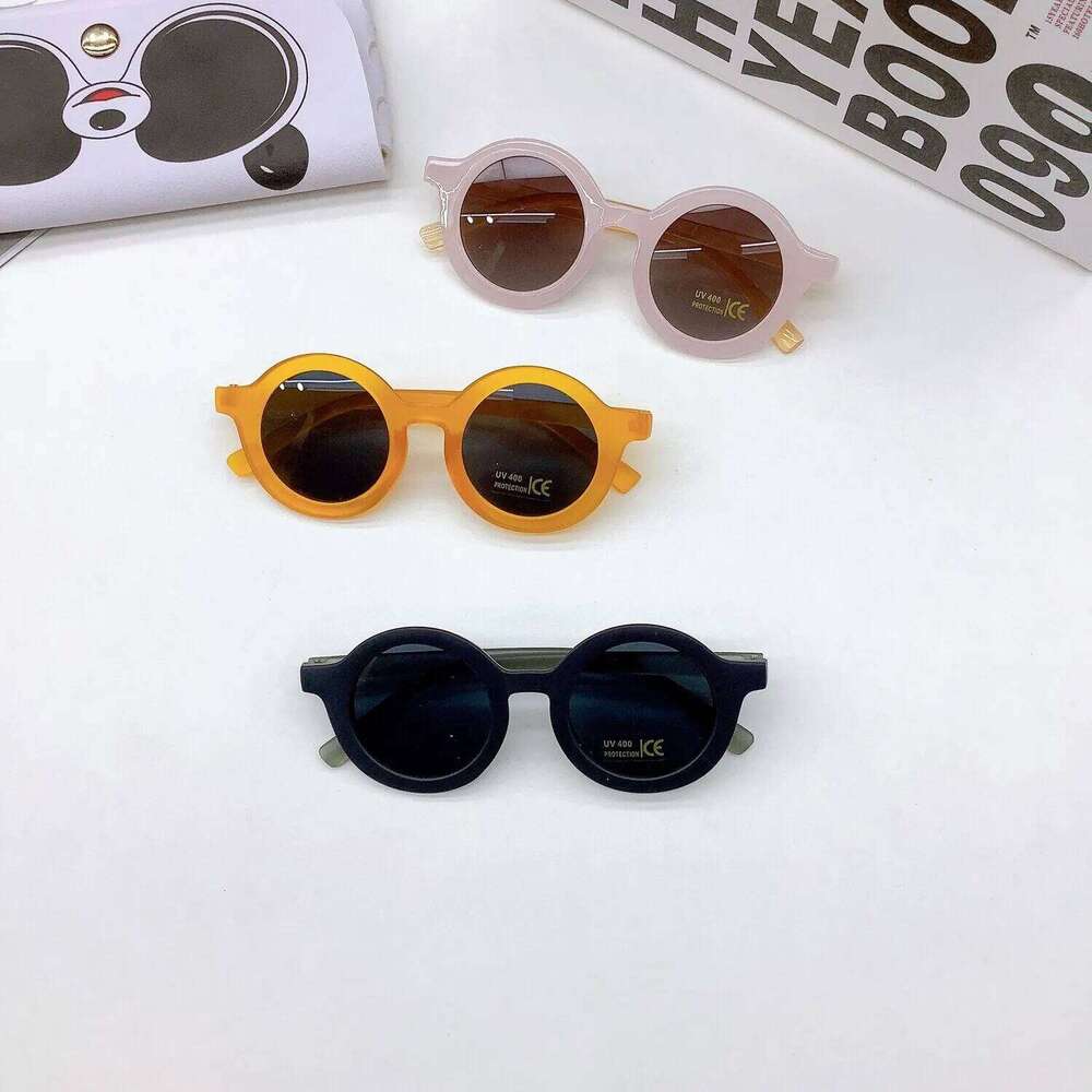 2025 UV400 New Retro Round Frame Cute Kids' Sunglasses UV Protection Children's Solar Glasses Trendy for Boys H260130