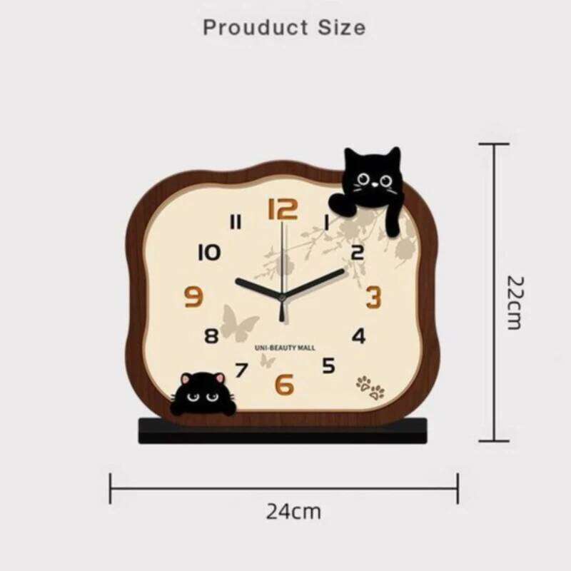 Cute Cartoon Desktop Pendulum Table, Living Room Entrance Decorative Item, Silent Clock W260130