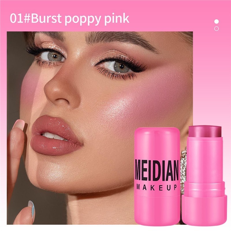 Long Lasting Jelly Blush Stick 4 Colors Multi Function Matte Lip Balm Brighten Eyeshadow 3 in 1 Lip Gloss Makeup 251111