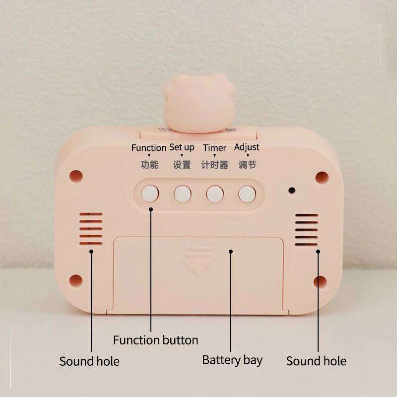 Animal LED Digital Rome Decor Cartoon Pig Alarm Clock with Night Light Room Cute Watch Bedroom Bedside Ornaments W260130