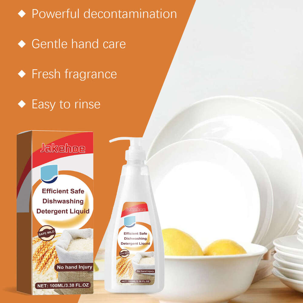 JAKEHOE Dishwashing Kitchenware Bowl and Chopsticks Decontamination Degreasing Fresh Gentle Cleaning Dish Liquid S260130
