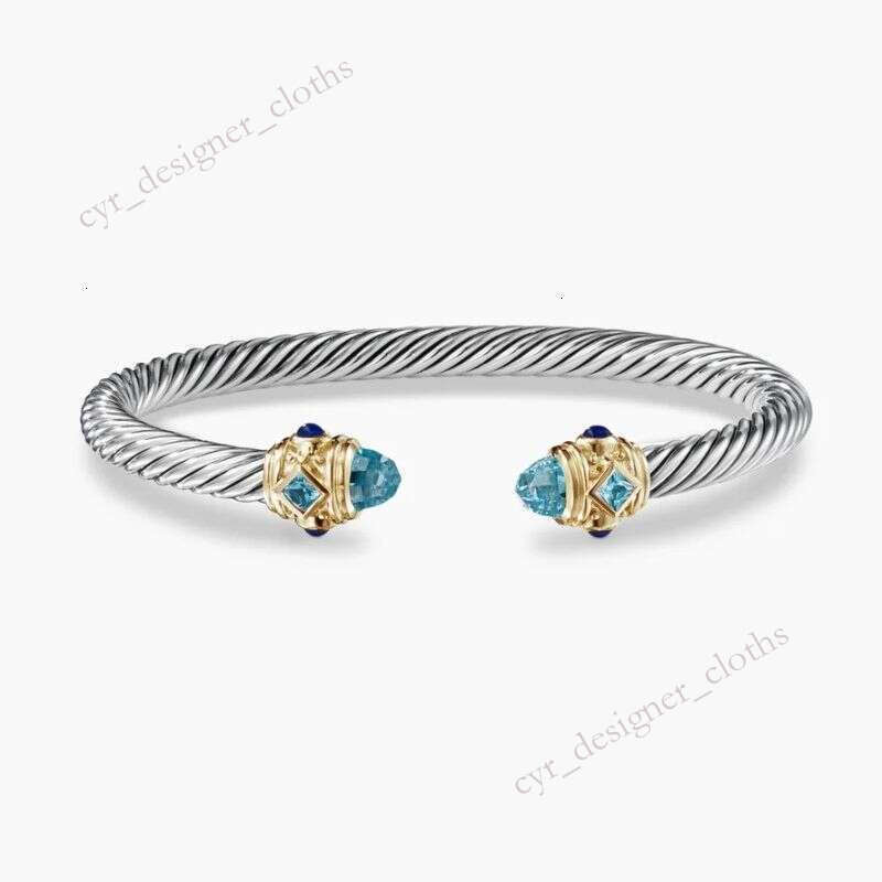 Dy Bracelet Designer Stackable Bangle David Yurmon Ring David Yarman For Women Bridal Wedding Cubic Zircon Open Bangle Bracelet Party David Jewelry Gift 351