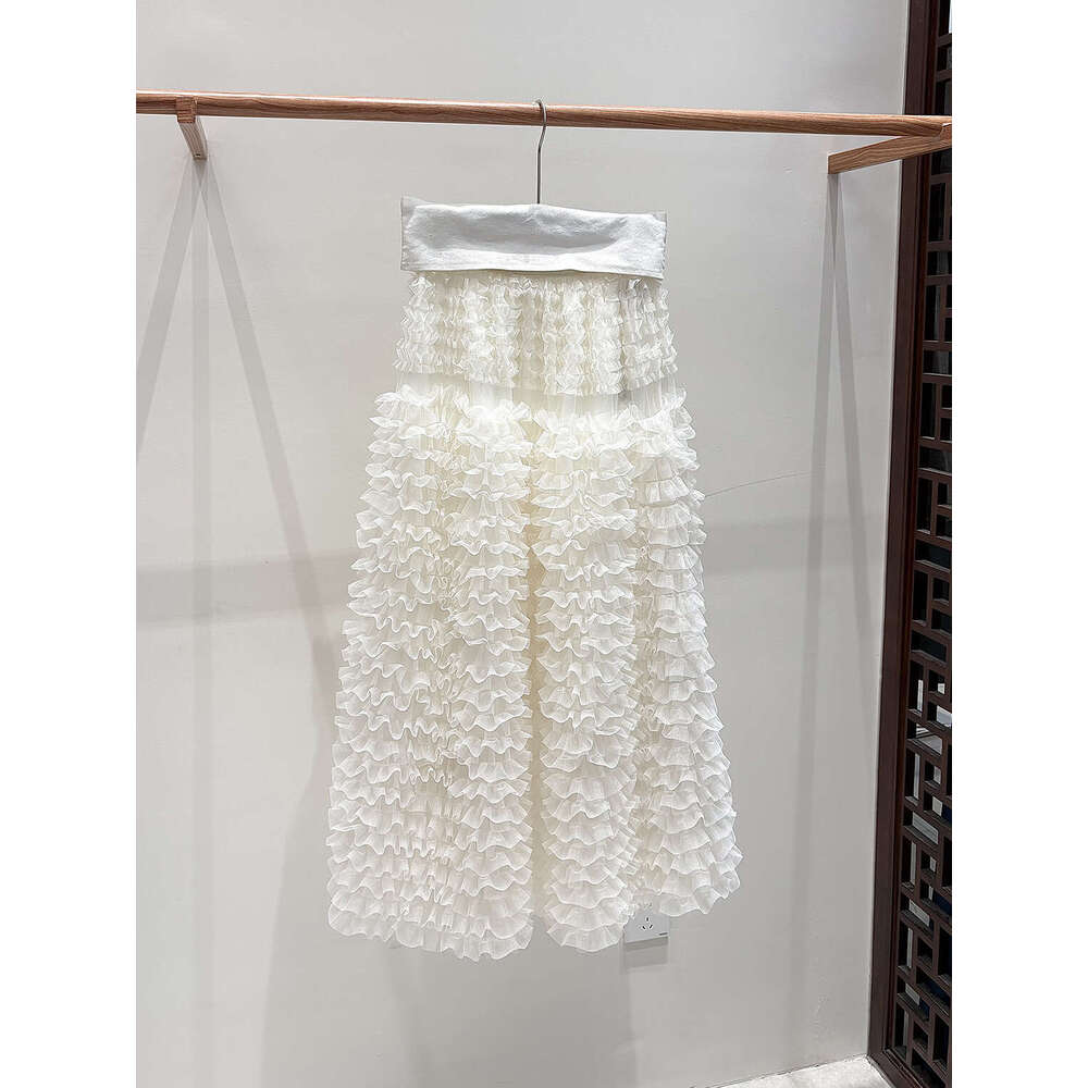 Zhihetang Winter New Fashion Versatile Elastic Waist Slimming Age-Reducing Mesh Half Puffy Skirt LEEGO LENS