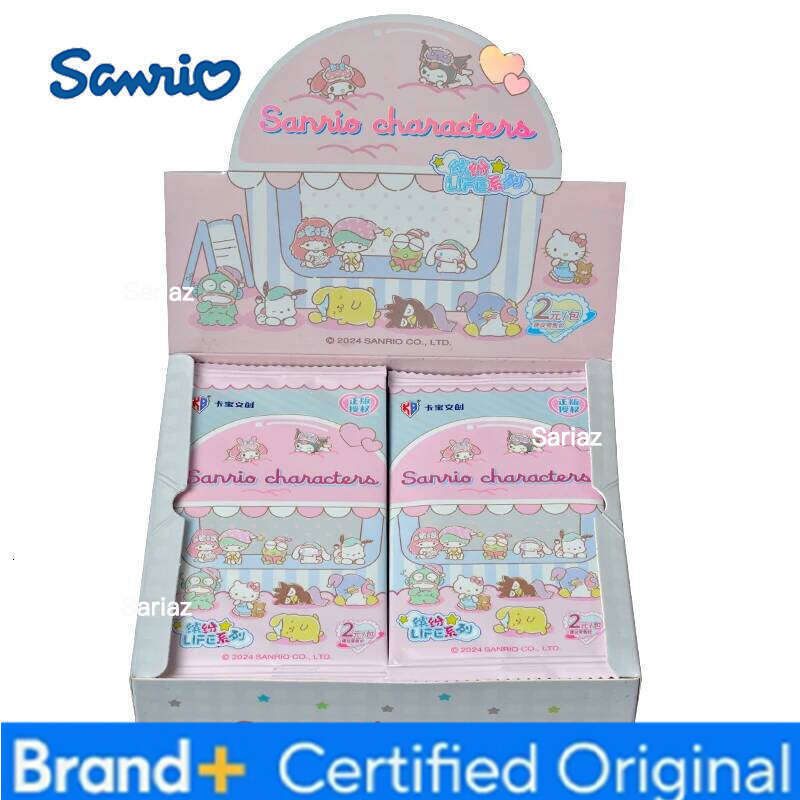 Sanrio KABAO Original Kuromi Hello Kitty Shining Cartoon My Melody Collectible Game Card Toy For Children Gift H2601301