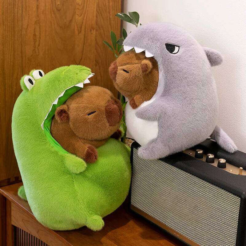 New Crocodile Capibala Plush Simulation Capybara Anime Fluffty Cute Animals Stuffed Pillow Doll Kids Birthday Gifts Toy Y260128