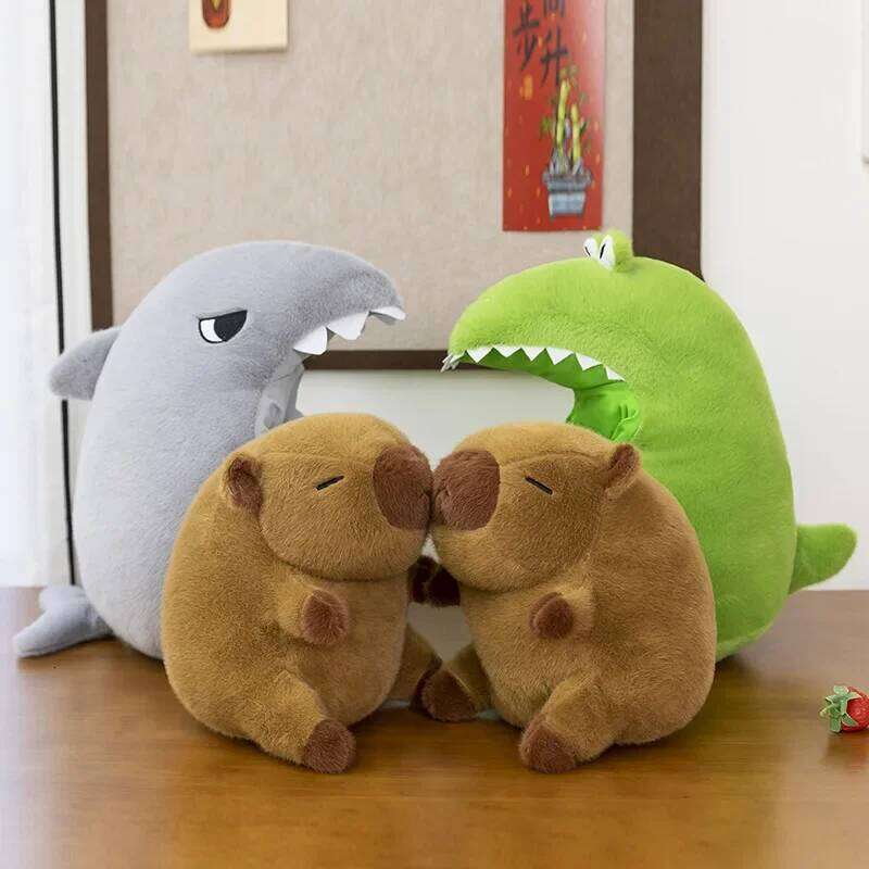 New Crocodile Capibala Plush Simulation Capybara Anime Fluffty Cute Animals Stuffed Pillow Doll Kids Birthday Gifts Toy Y260128
