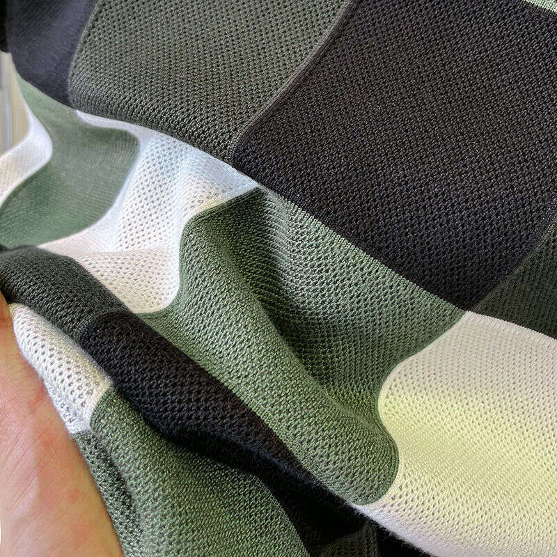 Men's Knitted Shirt Autumn Winter New Plaid Sweater Half Sleeve Round Neck Slim Fit Fashion Trendy Brand Top Youth