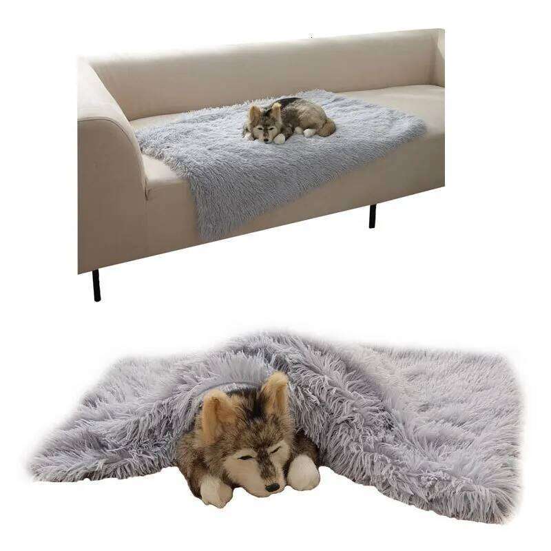 EFF Soft Pet Blanket Mat Warm Cat Sleeping Bed Mats Kennel Washable Long Plush Dogs Blankets Cover Winter Dog Supplies 26W01130