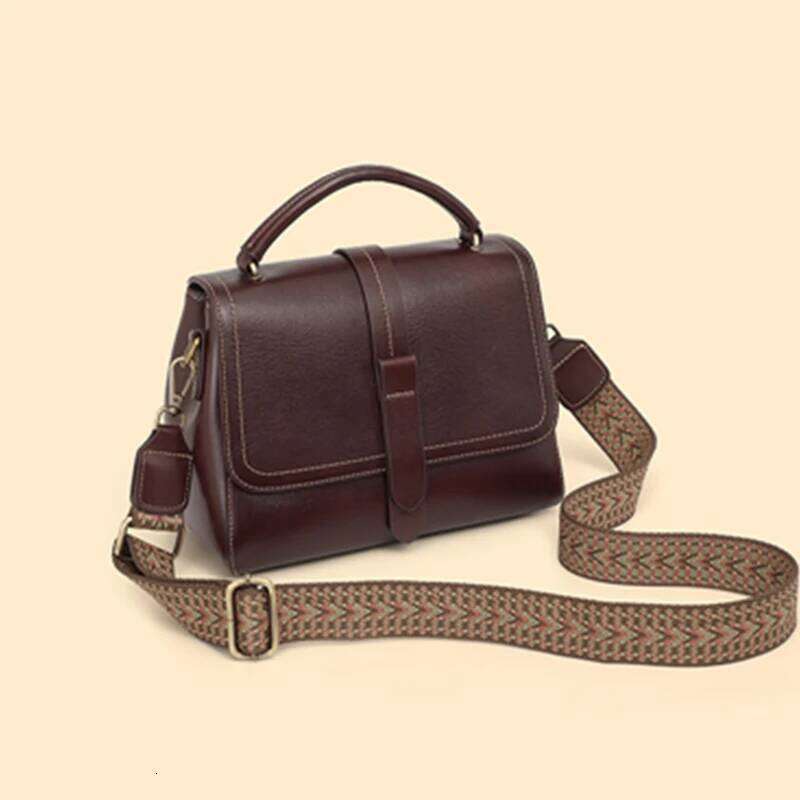 Burminsa Cowhide Genuine Leather Shoulder Bags For Women 2025 Luxury Designer Wide Strap Crossbody Satchel Work Ladies Handbags