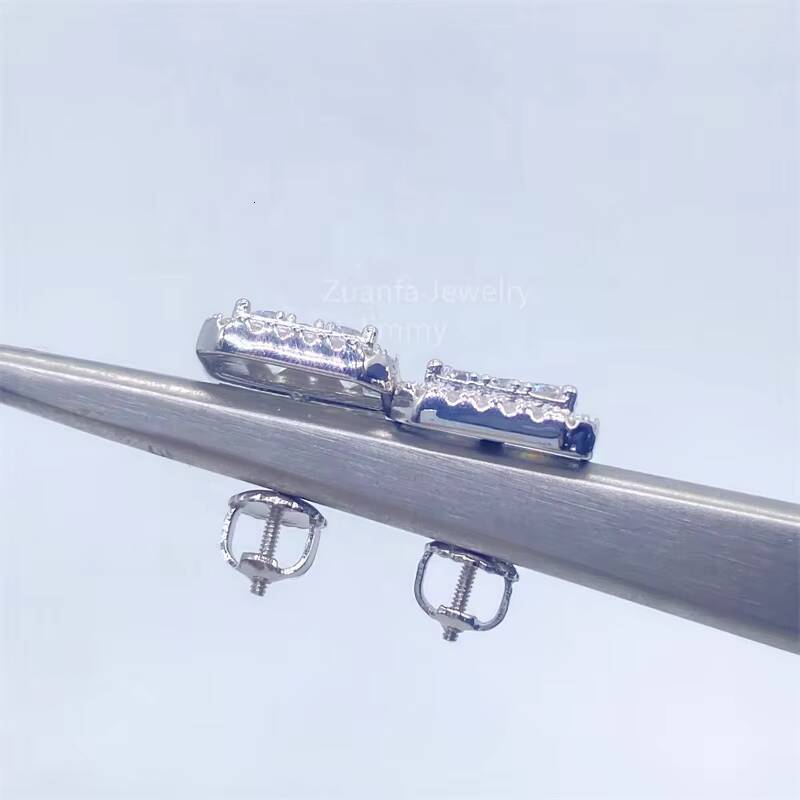 Round Brilliant Cut Def Color Vvs1 Genuine Moissanite Earrings 925 Sterling Silver Classic Gemstones Suitable for Women