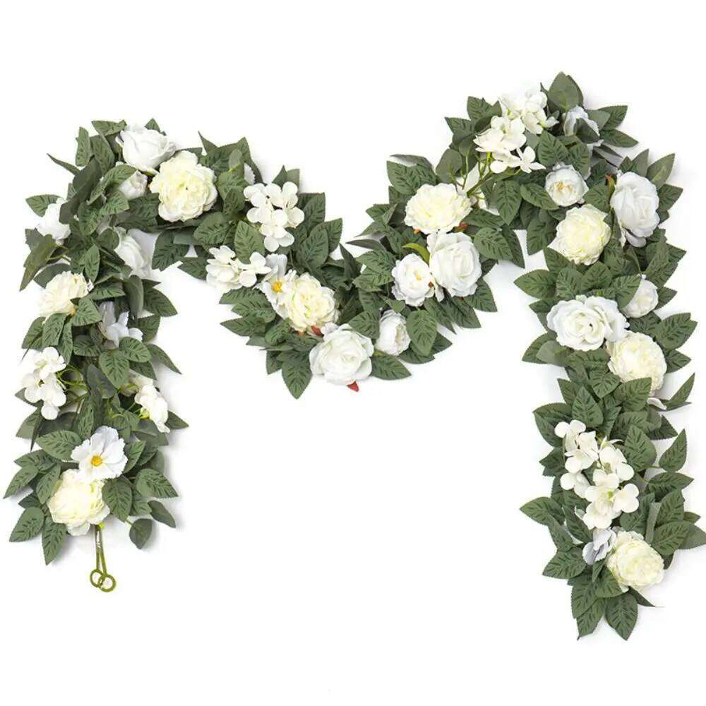 NEW Multicolor Artificial Flower Vine Silk DIY Hanging Garland Rose Pink Plant Wall Home Decoration Y260130