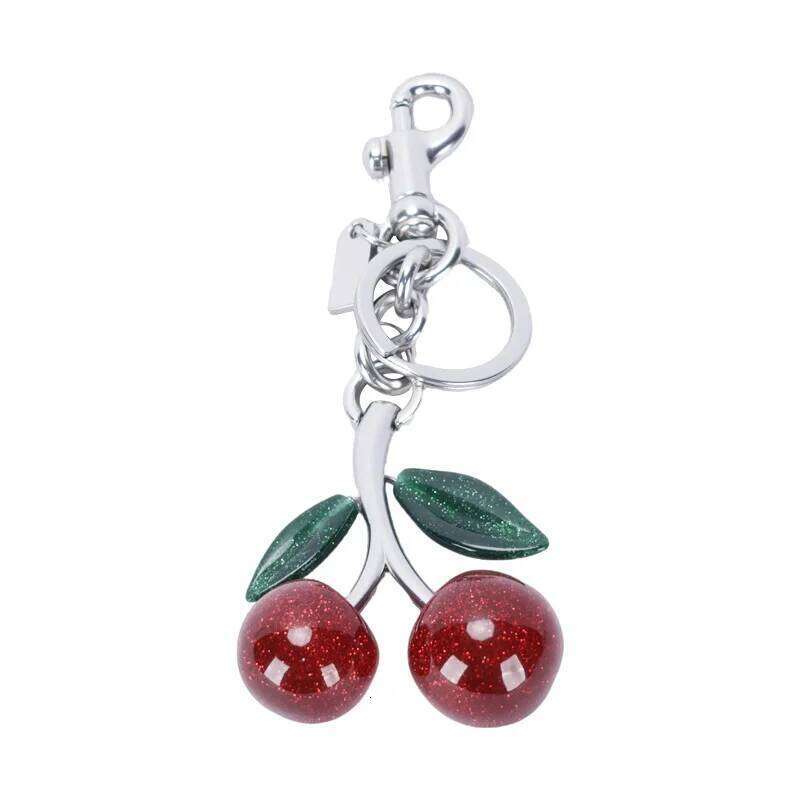Cute Bags Purse Charm Adorable Fruit Fashion Key Ring Vibrant Red Cherry Keychain Gift for Girls Z260130