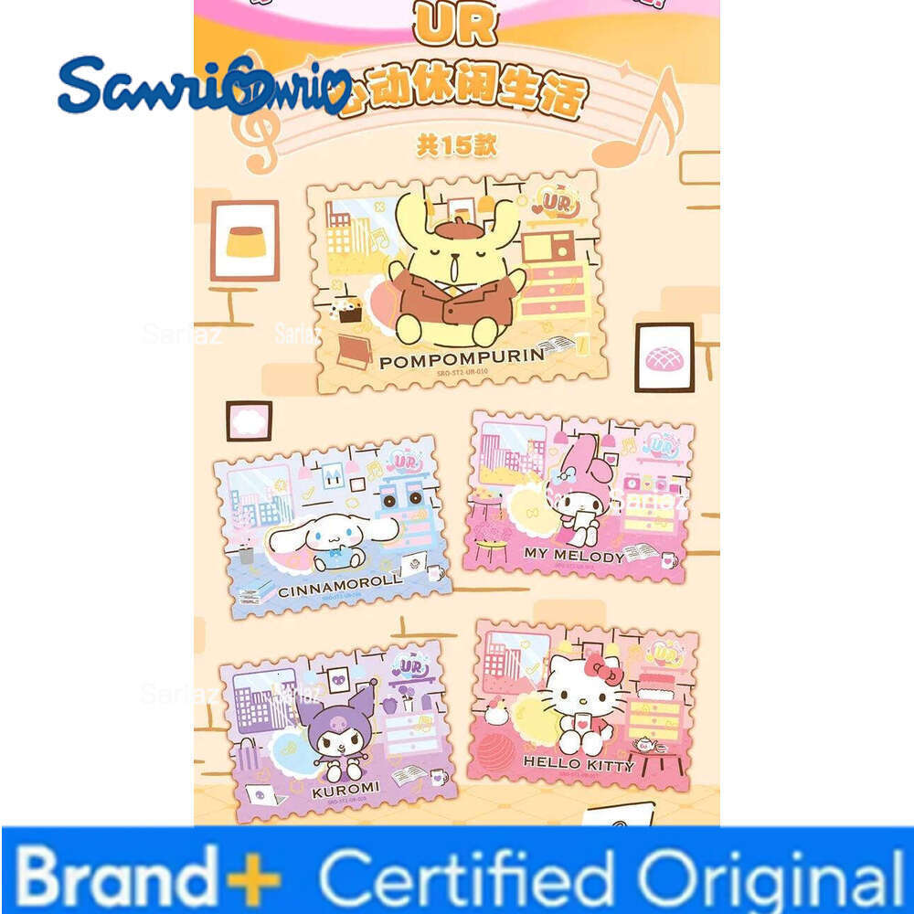 Sanrio Genuine Family Polaroid Cards Heartbeat Wink Life Diary HelloKitty Pink Cute Collection Card Toys Gifts H260130
