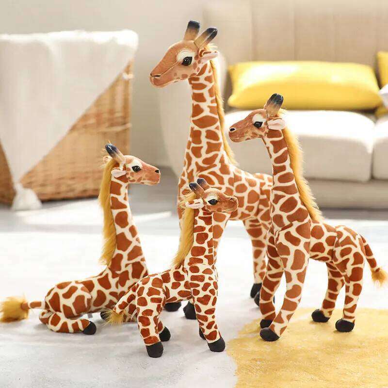 Real Life Giraffe Plush Toys High Quality Stuffed Animals Dolls Soft Room Decor35-60cm Kids Baby Birthday Christmas Gift Y260128
