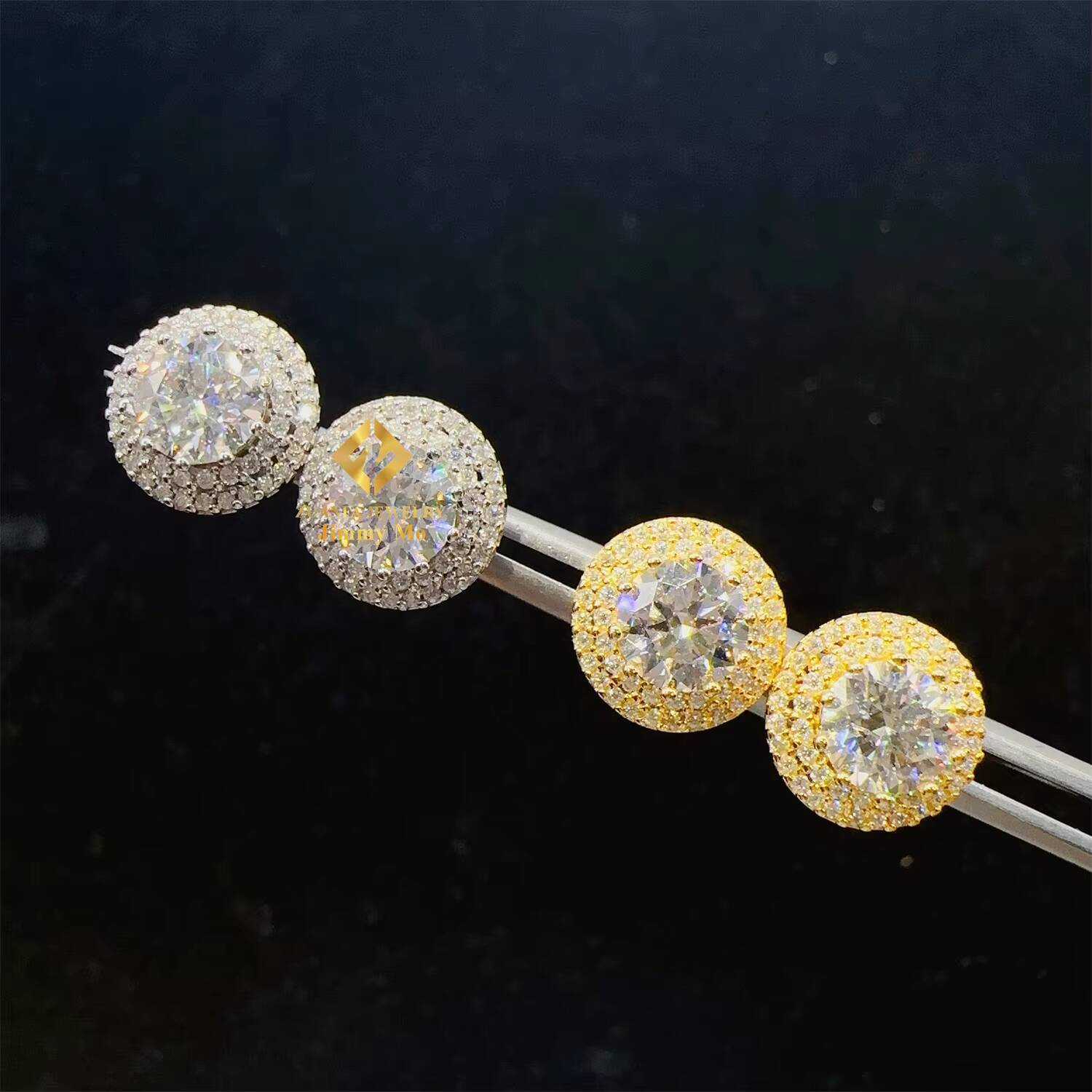 Pass Diamond Tester GRA Certificates Screw Back Iced Out Earring Man 65mm Brilliant Cut VVS Moissanite Hip Hop Earring