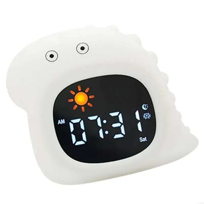 Kids Alarm Clock With Soft Glowing Night Light Tap Operated Multiple Functional 6XDE W260130