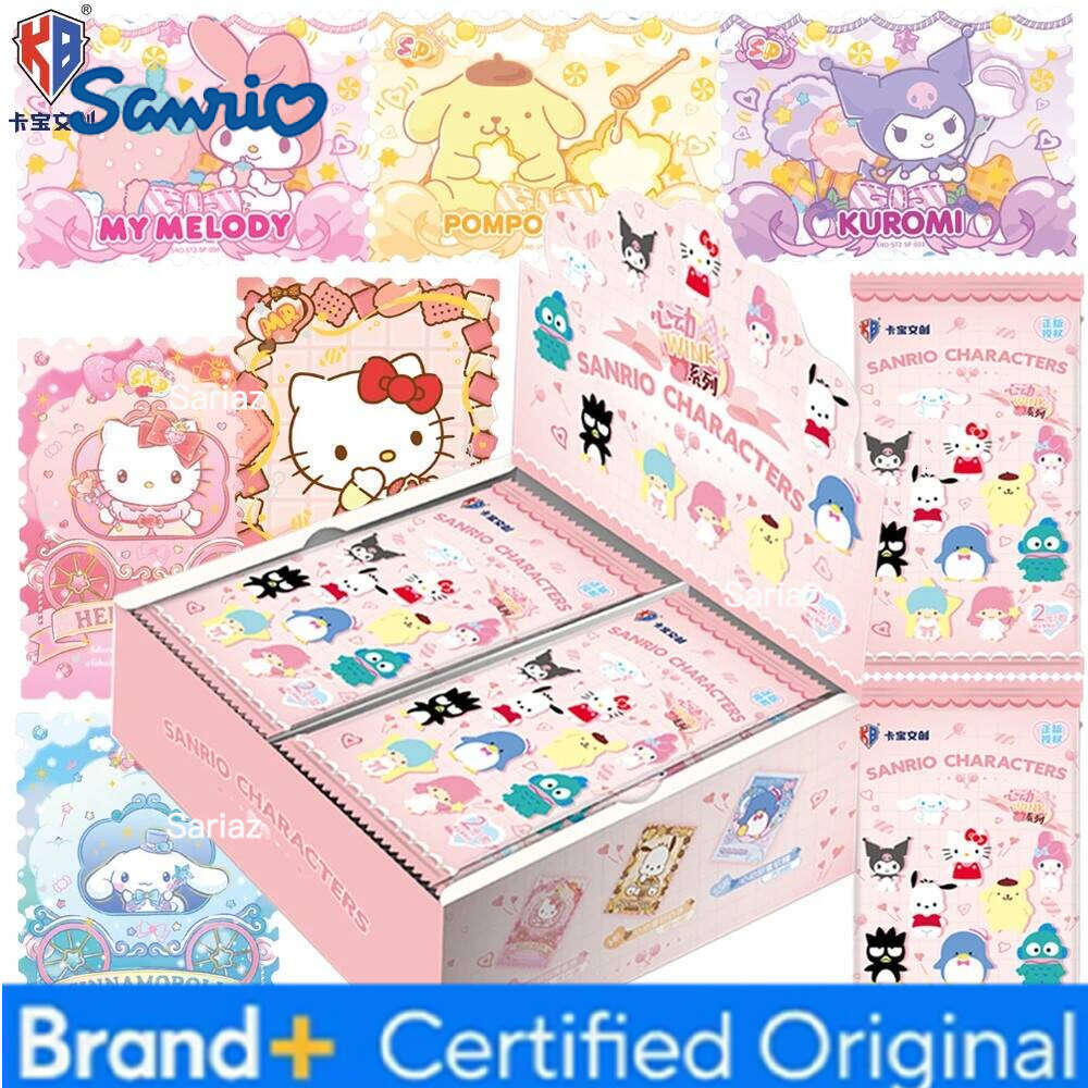 Sanrio Original Kabao Collection Pochacco Pompompurin Rare and Lovely Party Cards Anime Fan Favorite Gifts Treasure Toys H260130