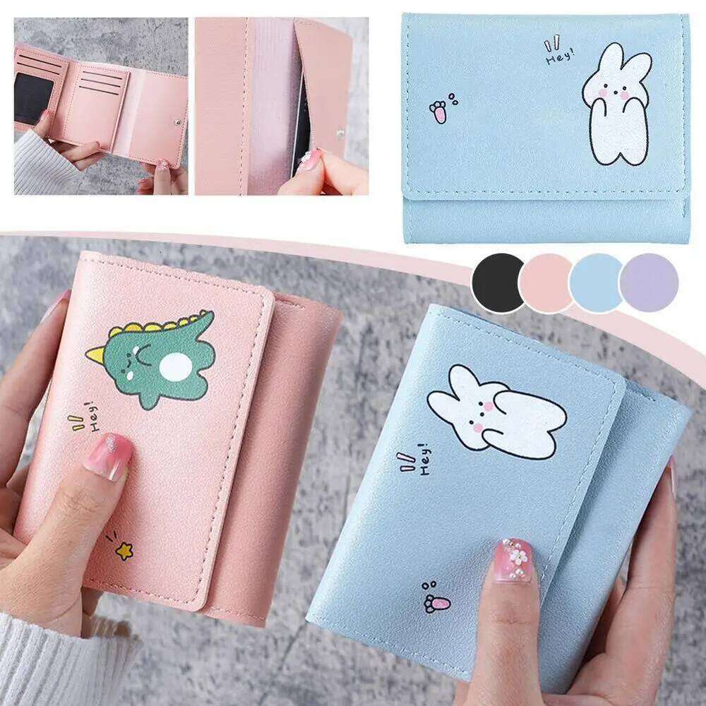 Cute Bow Wallet Women Sweet Pink Color Style Floral Purse Holder For Girl Portable Travel Cash Coin Photo Card Bag Z260130