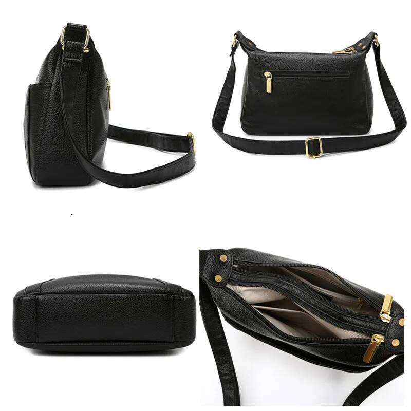 Genuine Leather High Quality Women Tote Bag Luxury Soft Cowhide Ladies Shoulder Crossbody Bags Fashion Handbag Female Sac